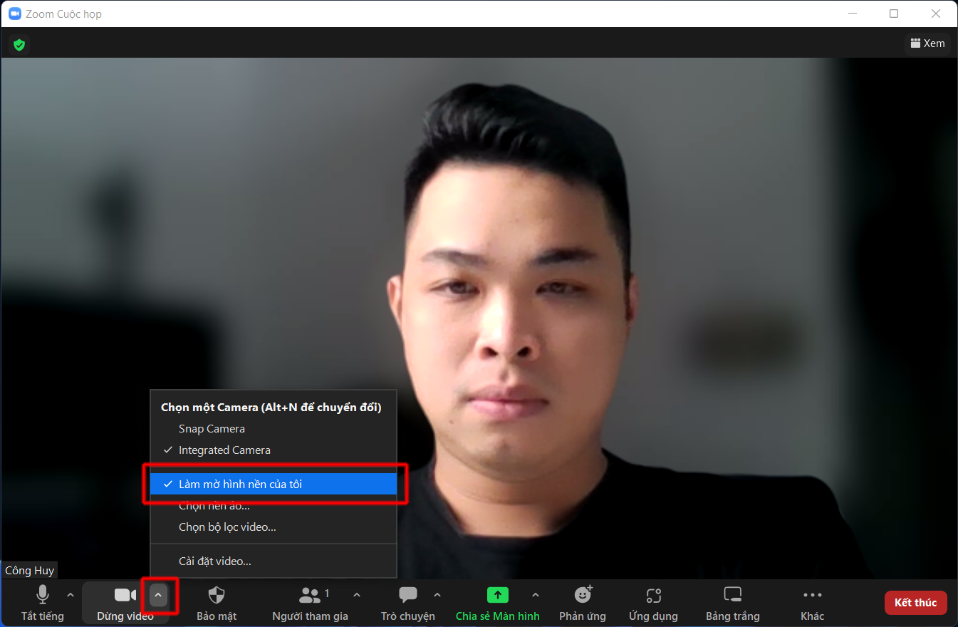 Cách làm mờ background trong Zoom 4 Cách làm mờ background trong Zoom 4