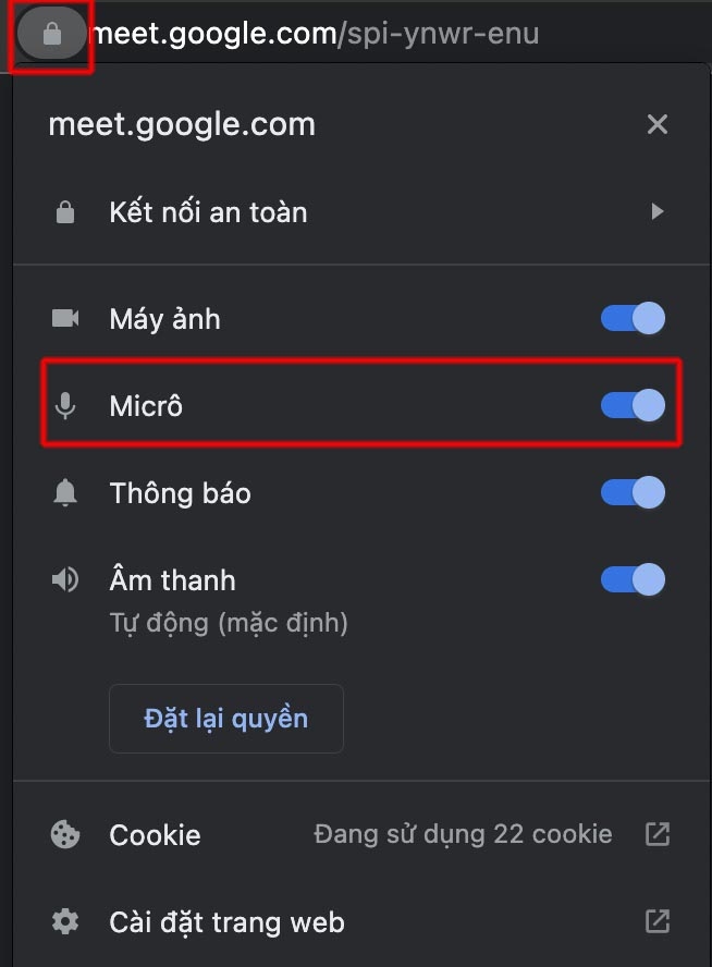 cách bật micro trên google meet 2 cách bật micro trên google meet 2
