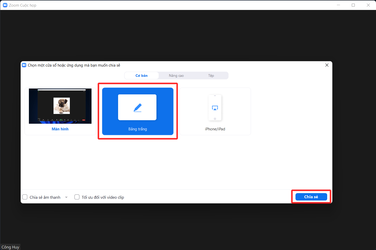 cách vẽ lên màn hình Zoom 2