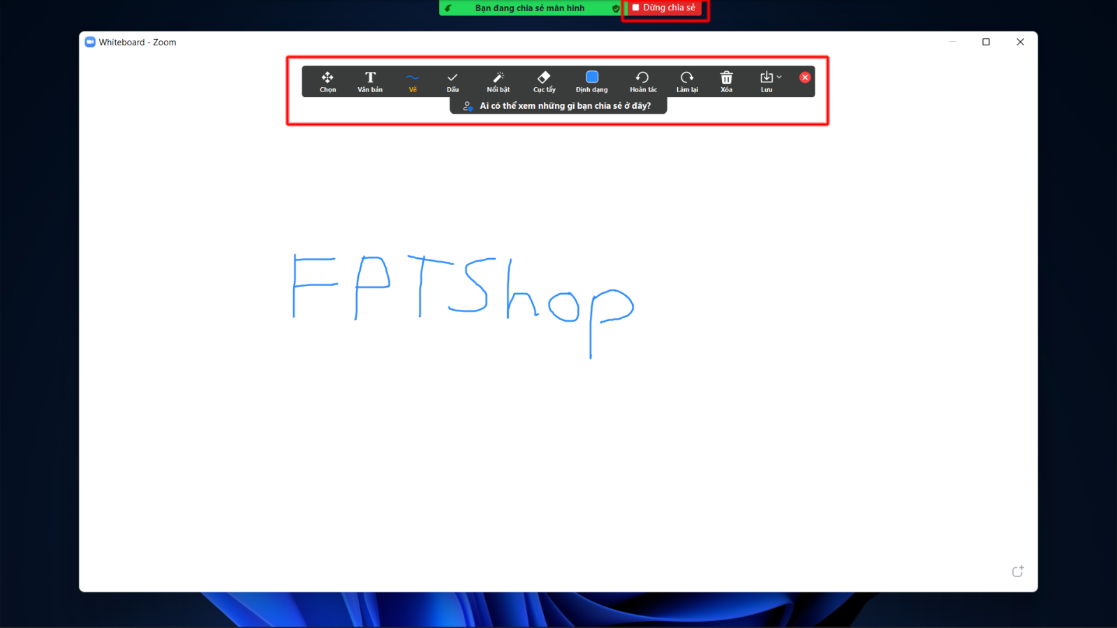 cách vẽ lên màn hình Zoom 3