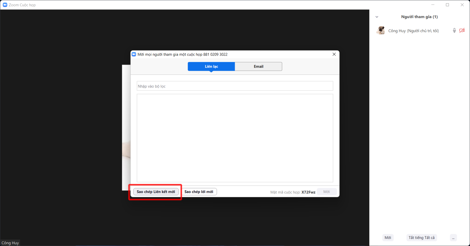 Cách lấy đường link trên Zoom 8 Cách lấy đường link trên Zoom 8