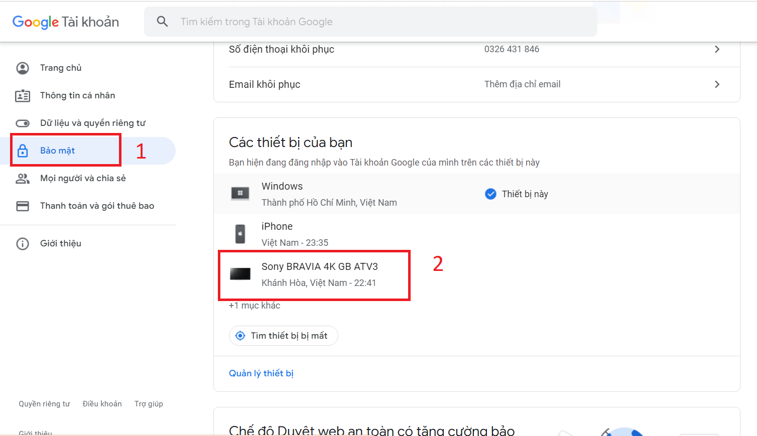 Làm thế nào khi tài khoản Gmail bị người khác đăng nhập 5