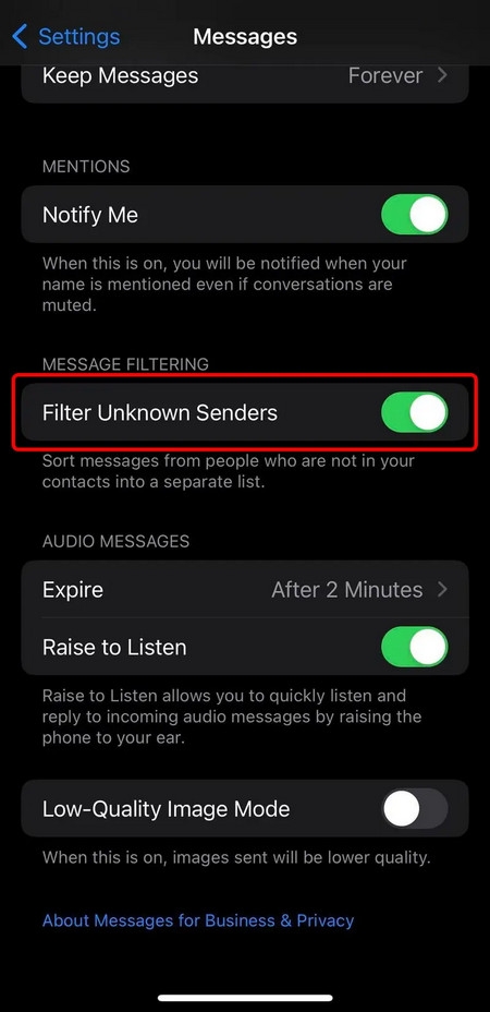 Mẹo ẩn tin nhắn trên iPhone và lọc cảnh báo hoặc thông báo tin nhắn (4)