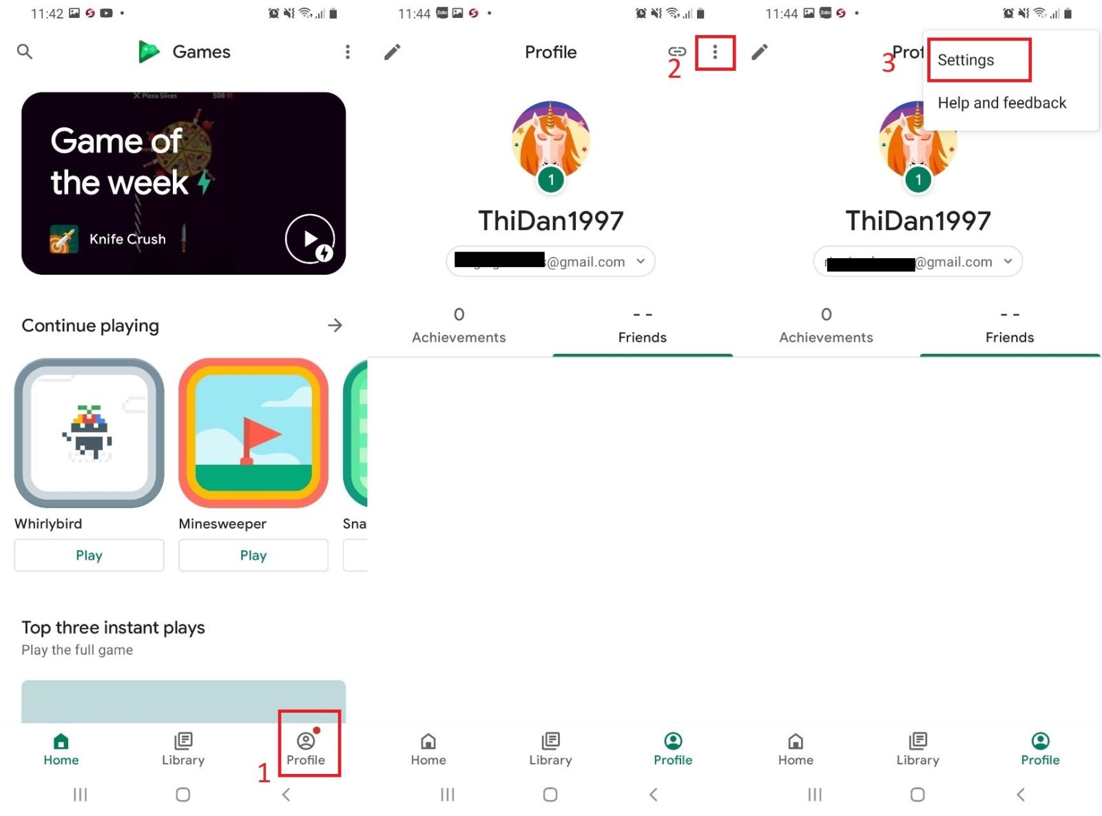 Cách xóa tài khoản game liên kết với Gmail 2
