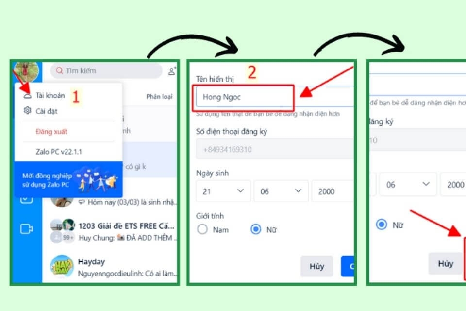 Cách đổi tên Zalo trên điện thoại, máy tính
