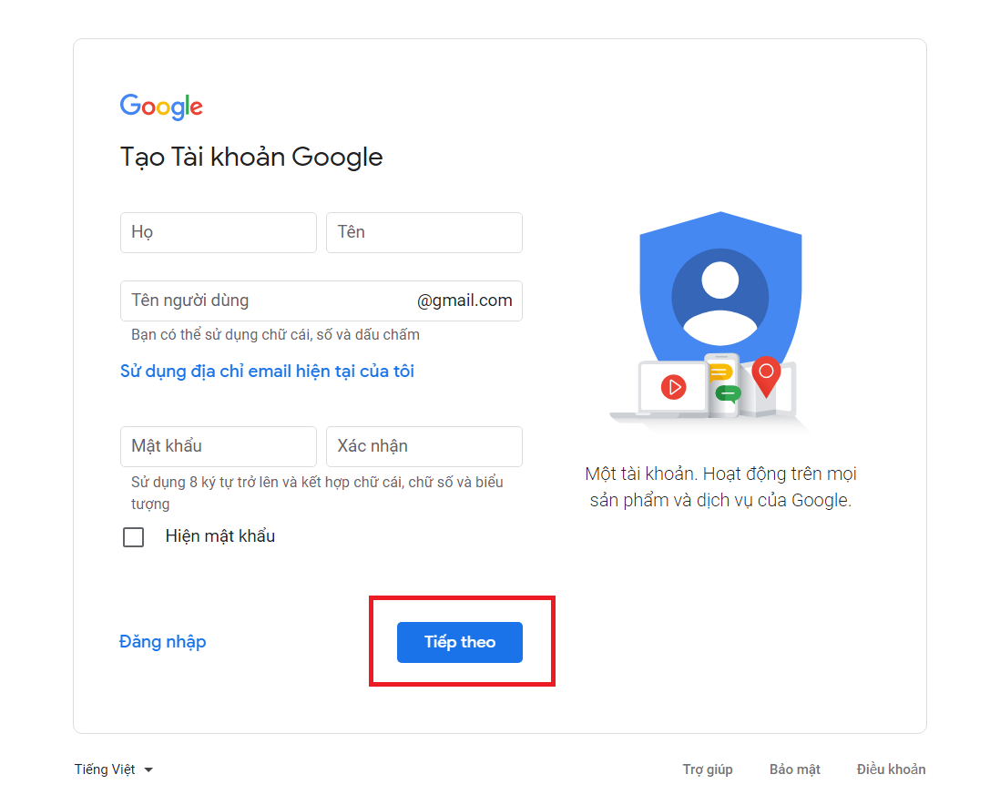 1 số điện thoại tạo được bao nhiêu Gmail? 2