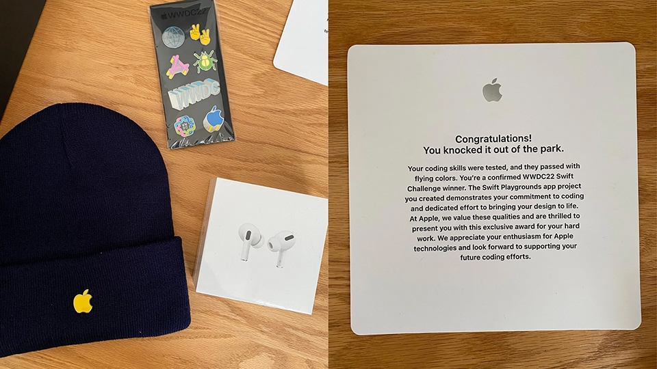 Apple tặng Gear WWDC 2022 và AirPods Pro cho người chiến thắng Swift Student Challenge