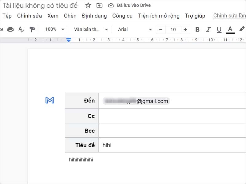 Nhập nội dung thư