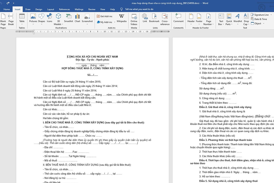 tạo chữ ký điện tử trong Word bước 1