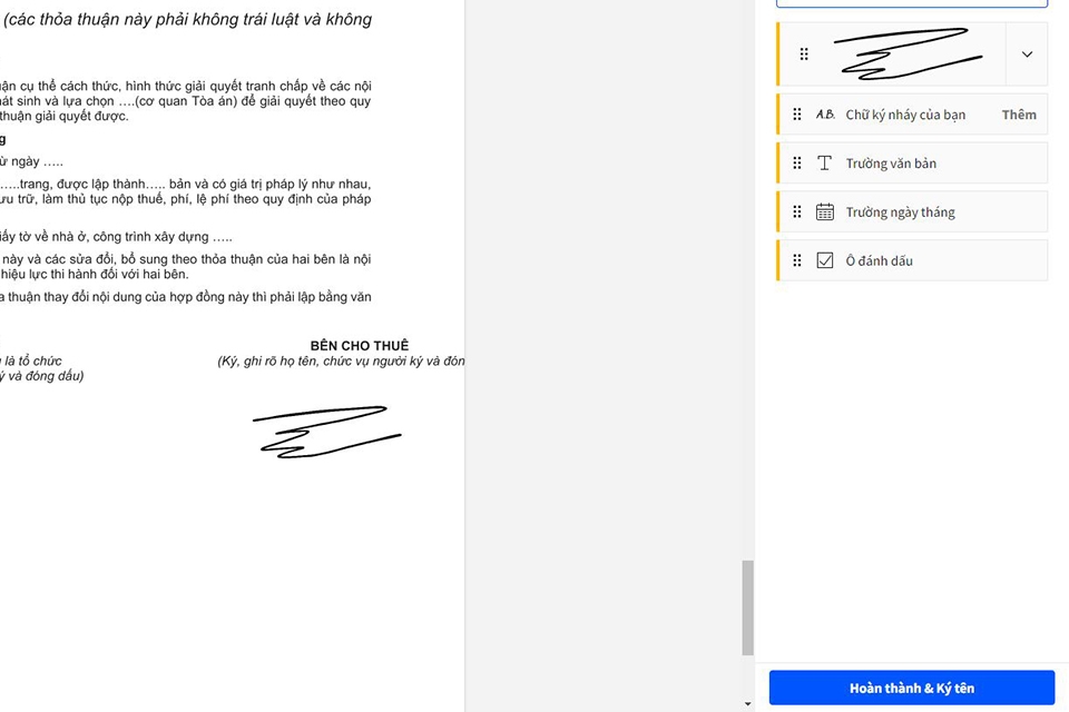 tạo chữ ký điện tử với Smallpdf bước 4