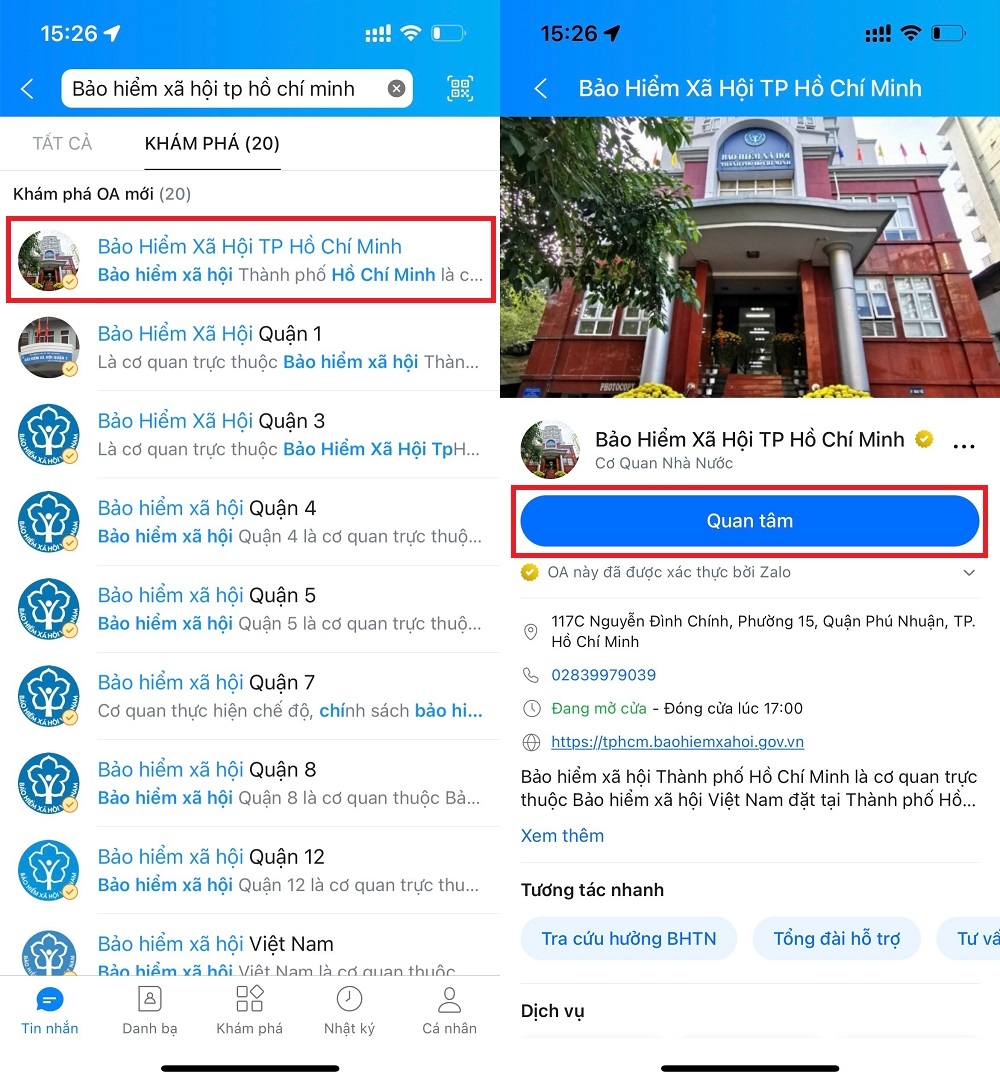 Cách tra cứu mã số sổ hộ khẩu trên Zalo 1