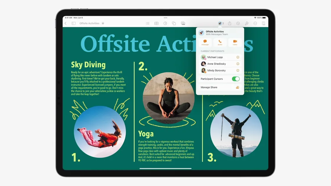 Việc cộng tác trên iPadOS 16