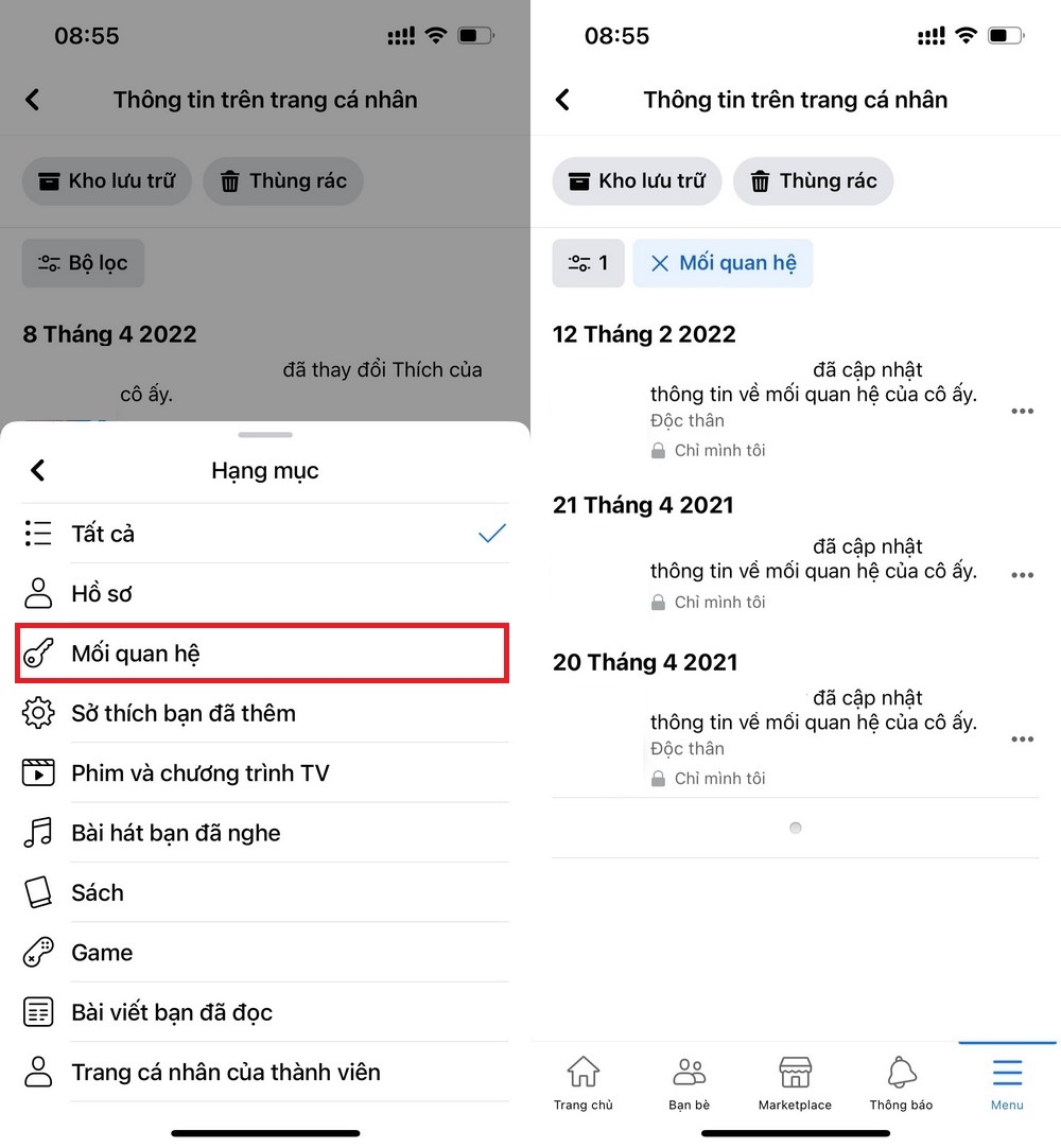 Cách thiết lập mối quan hệ và kiểm tra mối quan hệ trên Facebook 7