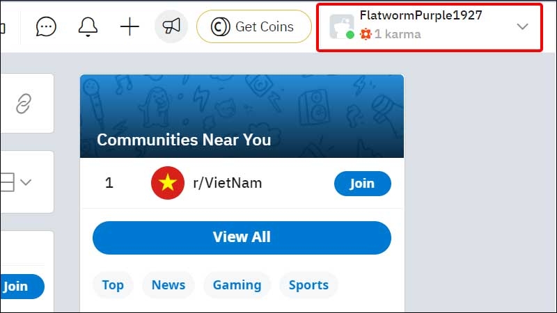 Click chuột vào Avatar