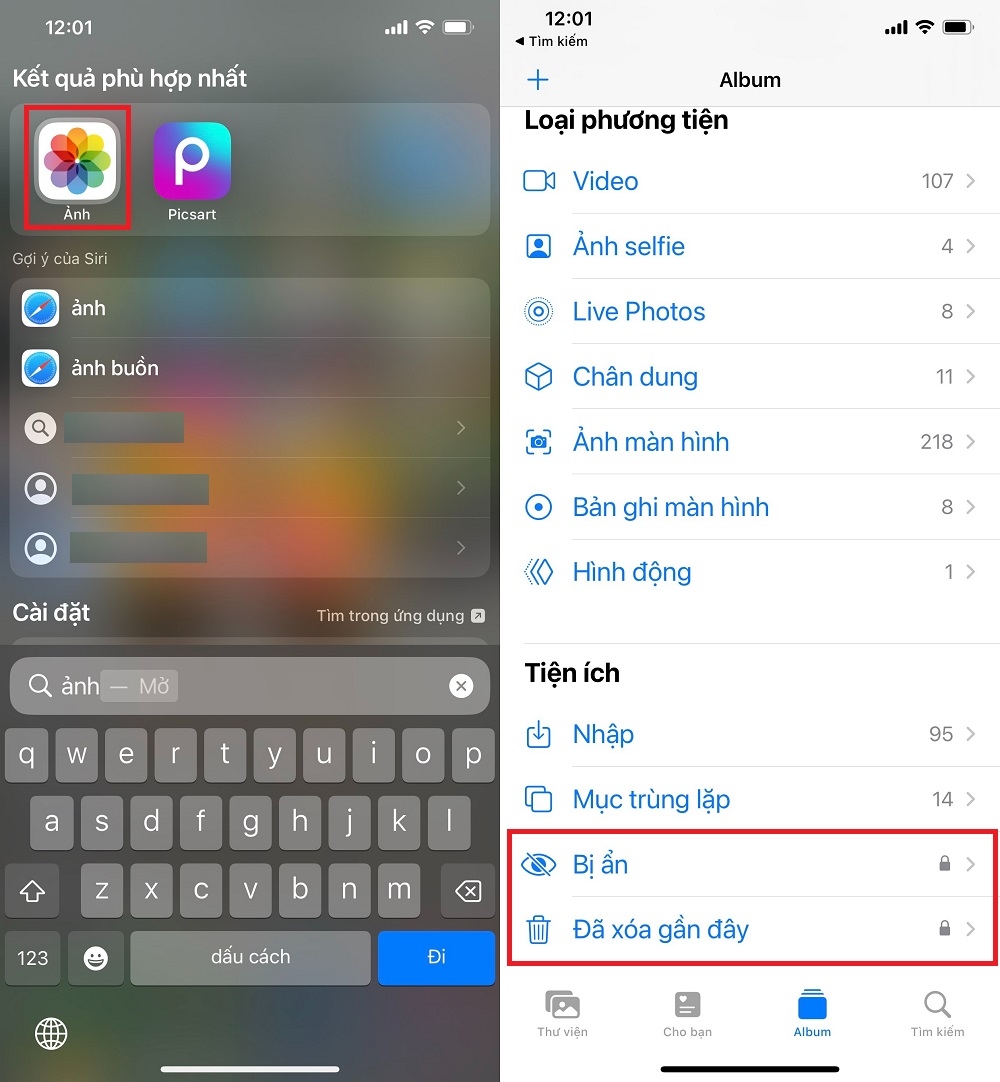 Cách khóa Album ẩn bằng Face ID trên iPhone chạy iOS 16 2