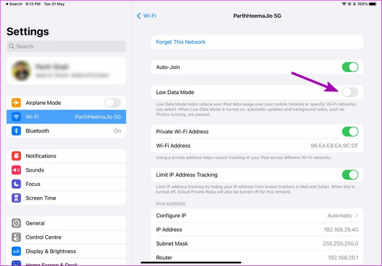 Hướng dẫn sửa lỗi iPad kết nối Wi-Fi nhưng không có Internet (7)