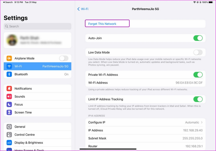 Hướng dẫn sửa lỗi iPad kết nối Wi-Fi nhưng không có Internet (4)