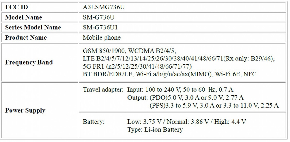 Galaxy XCover6 Pro đạt chứng nhận FCC (ảnh 1) Galaxy XCover6 Pro đạt chứng nhận FCC (ảnh 1)