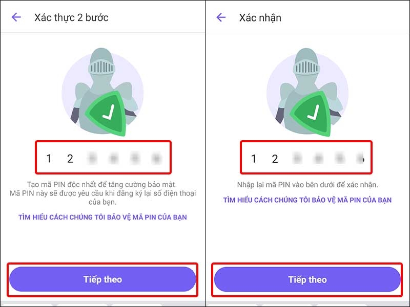Nhập và xác thực Mật khẩu của bạn và nhấn Tiếp theo