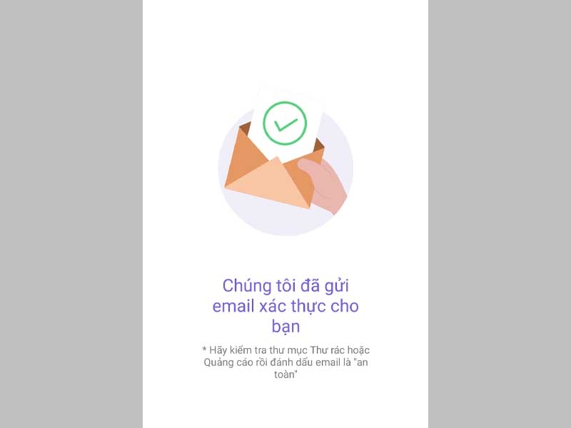 Viber sẽ gửi một Email xác thực về tài khoản của bạn
