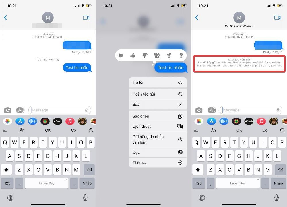 Cách chỉnh sửa hoặc thu hồi tin nhắn iMessage sau khi gửi trên iOS 16 3