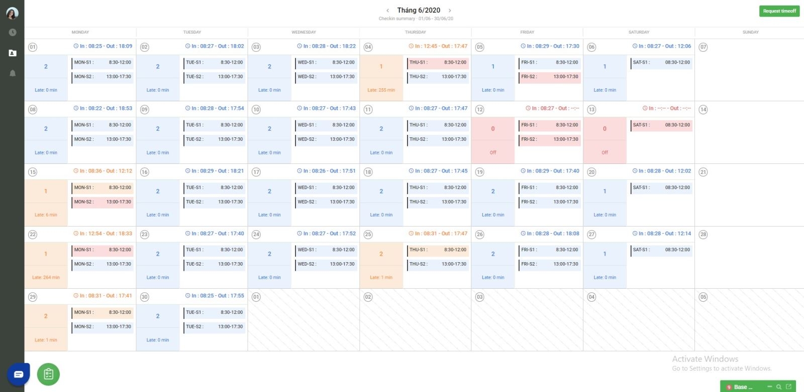 phần mềm chấm công Base Checkin