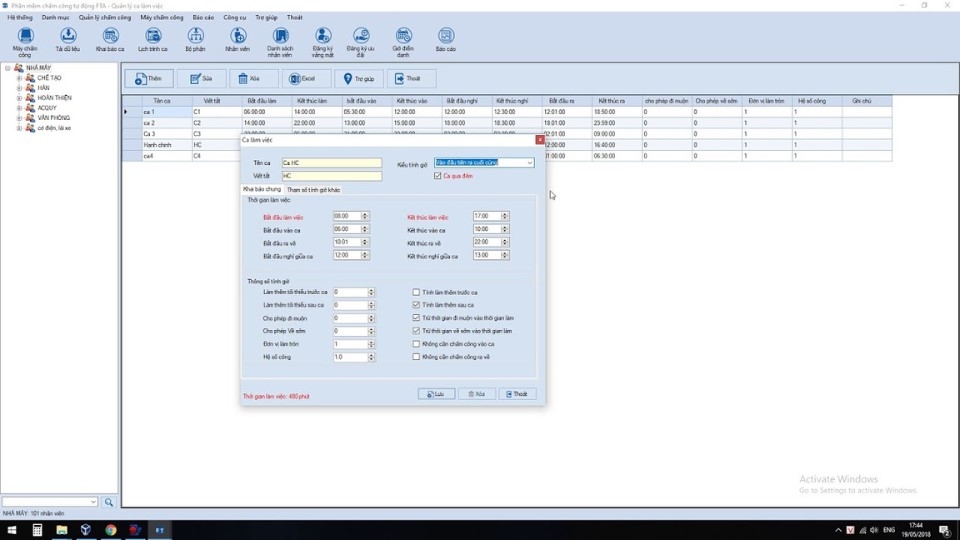 phần mềm chấm công FTA