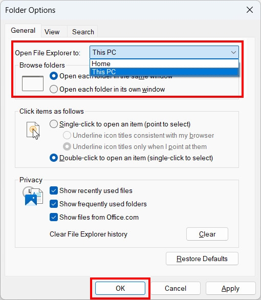 Cách thay đổi thư mục khởi động mặc định trong Windows 11 File Explorer (3)