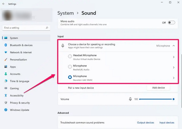 Mẹo sửa lỗi micro quá ồn trên Windows 11 (1)