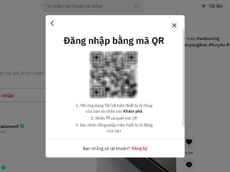 Mã QR của bạn xuất hiện