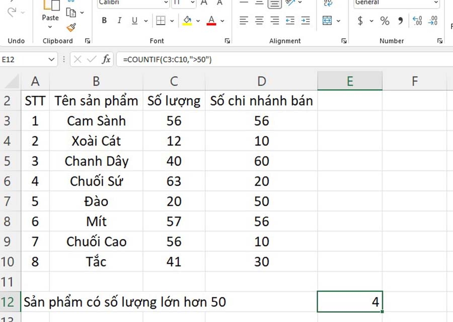 Hướng dẫn cụ thể hàm COUNTIF và hàm COUNTIFS trong Excel