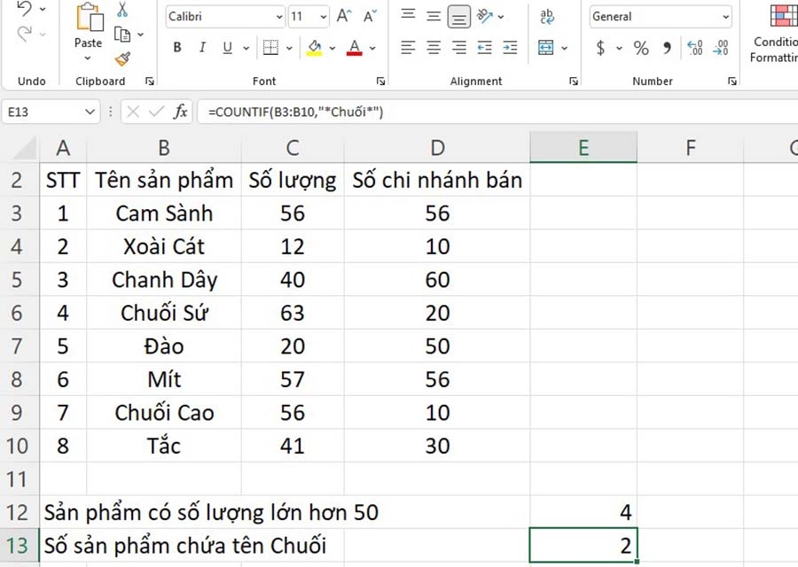 Hướng dẫn cụ thể hàm COUNTIF và hàm COUNTIFS trong Excel