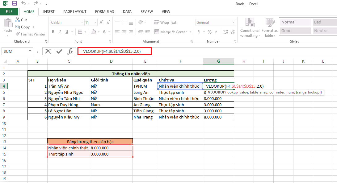Hàm Vlookup là gì? Hướng dẫn cách sử dụng hàm Vlookup đơn giản, dễ hiểu