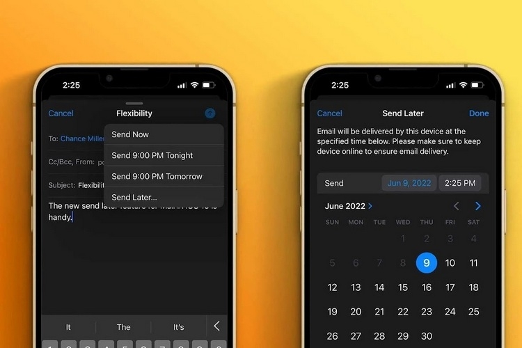 Cách hẹn giờ gửi email trên iPhone chạy iOS 16 1
