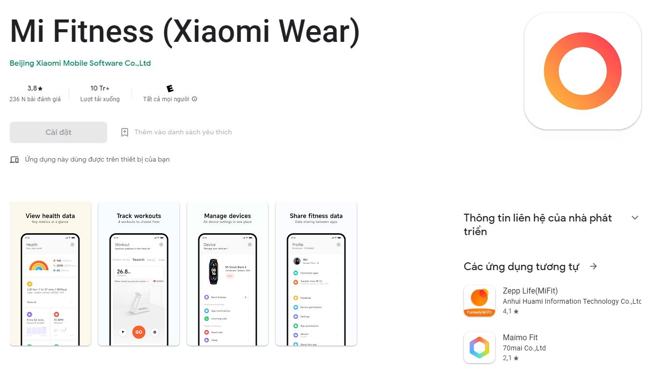 Xiaomi Wear là gì? Những thông tin về ứng dụng Xiaomi Wear mới 90