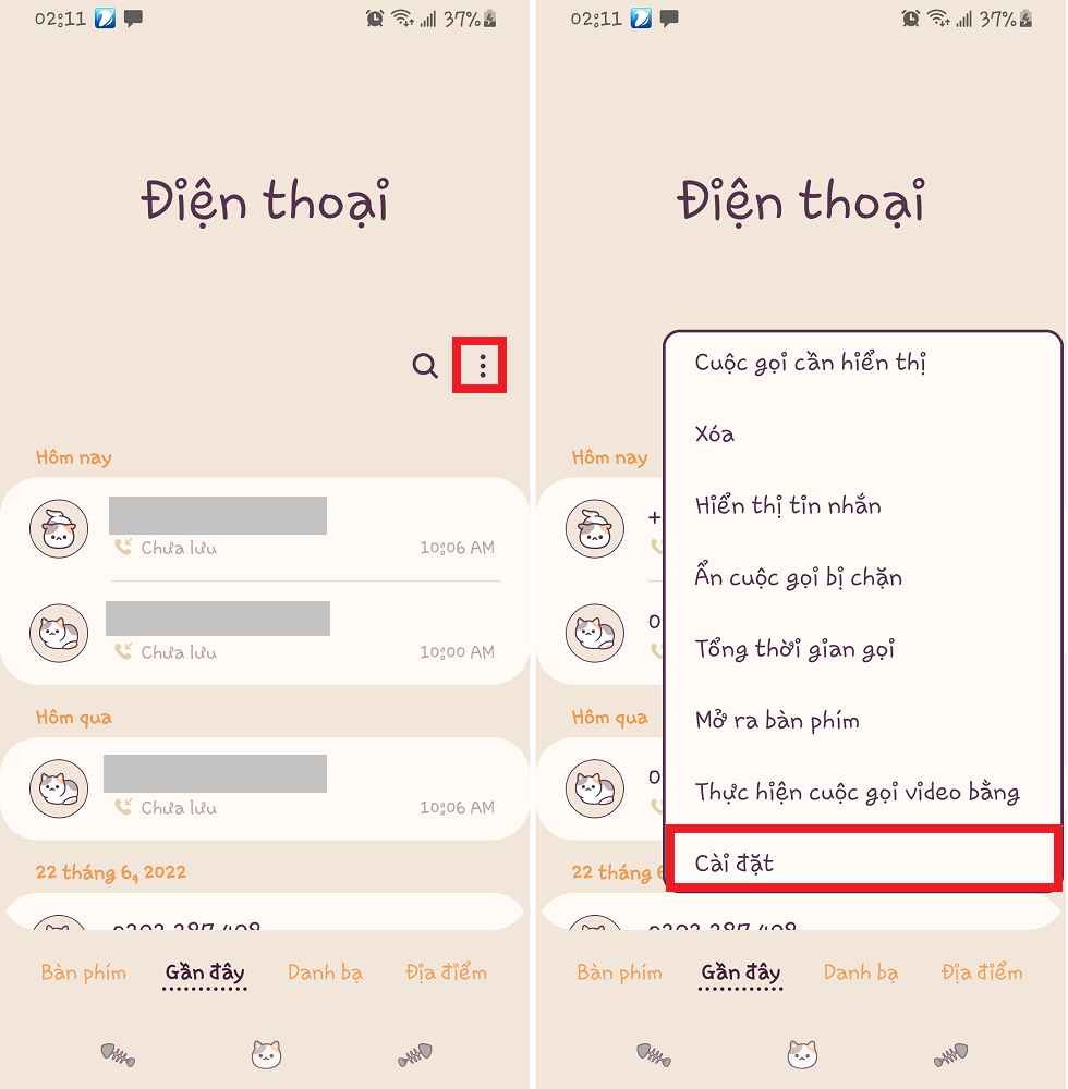 xóa chặn cuộc gọi trên samsung - hình 1