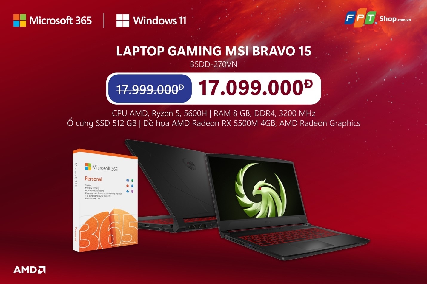 MSI Bravo 15 B5DD-270VN