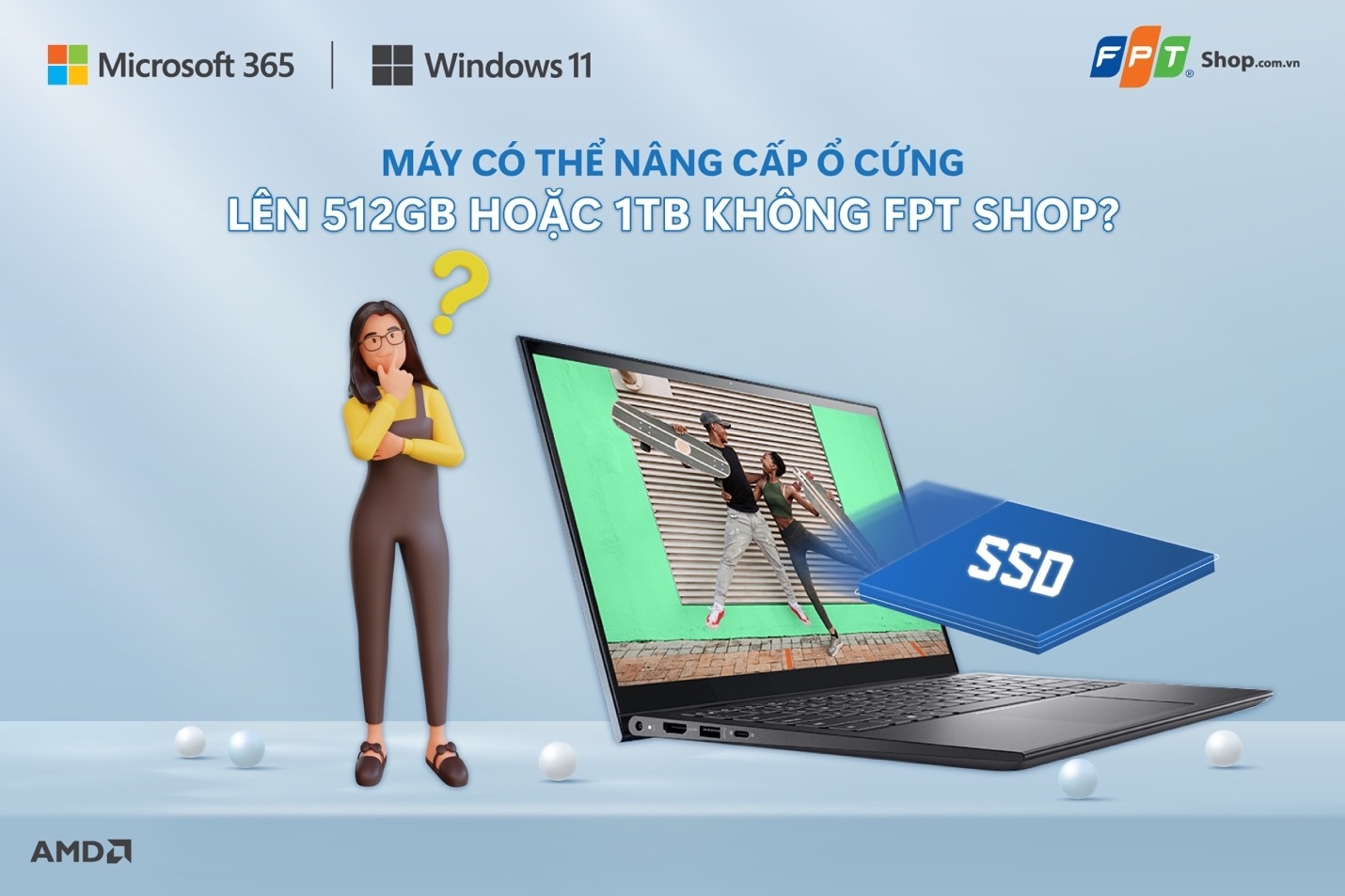 1001 câu hỏi vì sao cùng laptop Dell Inspiron N7415 R5 5500U