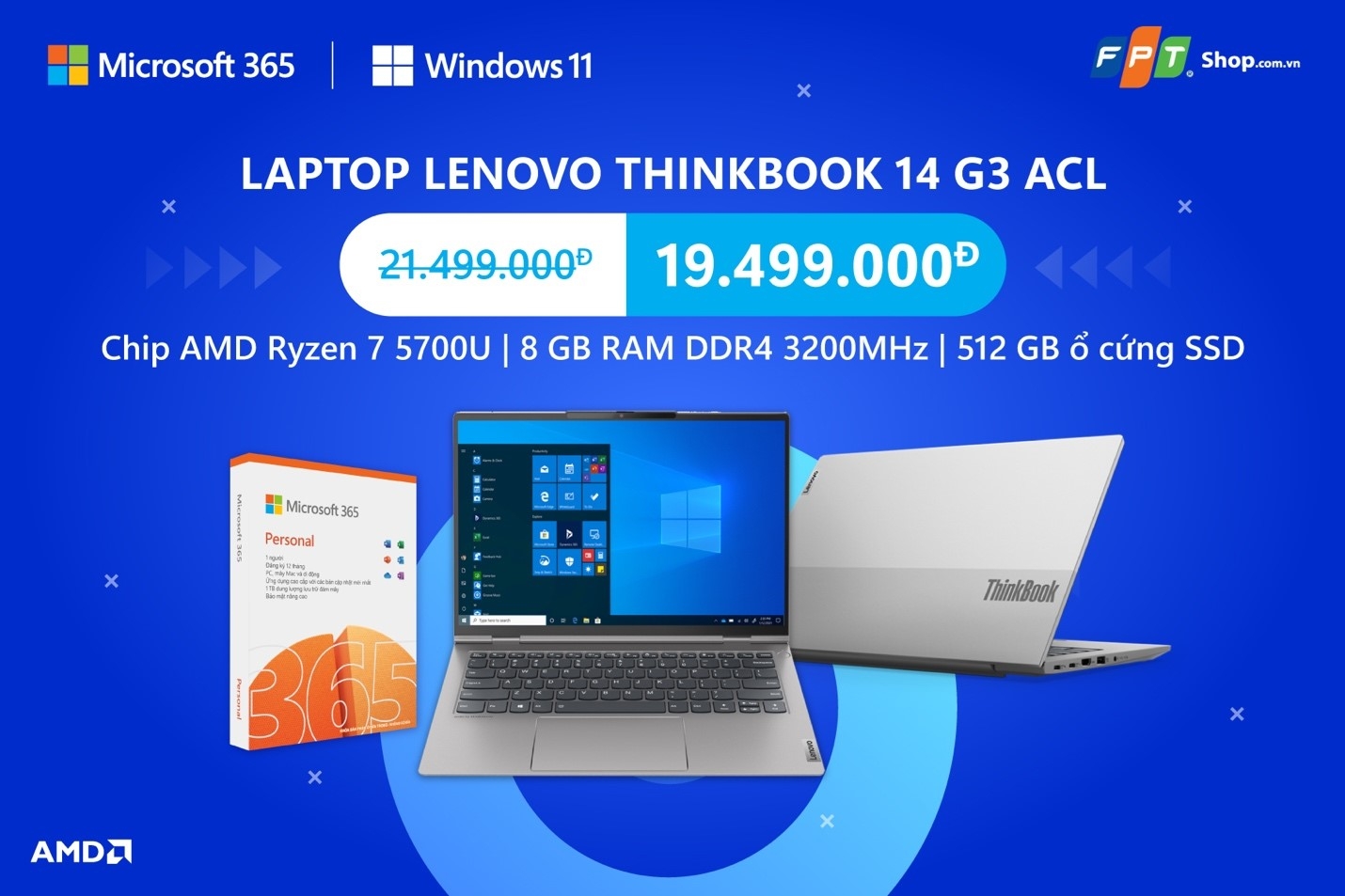 Laptop Lenovo Thinkbook 14 G3 ACL R7 5700U
