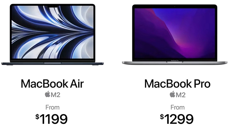 So sánh MacBook Air M2 vs MacBook Pro M2 02 So sánh MacBook Air M2 vs MacBook Pro M2 02