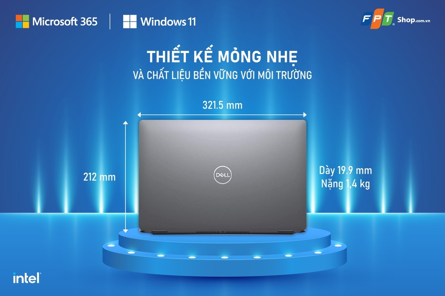 Thiết kế mỏng nhẹ và chất liệu bền vững với môi trường