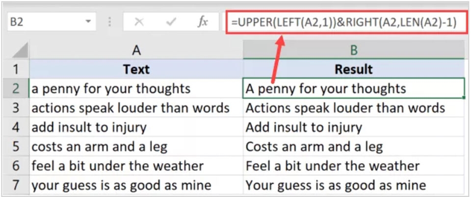 Viết hoa chữ cái đầu trong Excel - Ảnh 05