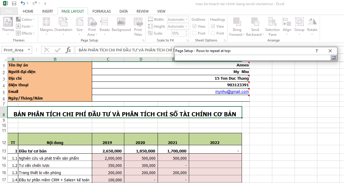 Hướng dẫn lặp lại tiêu đề trong Excel tiện lợi, bạn nên lưu ngay!