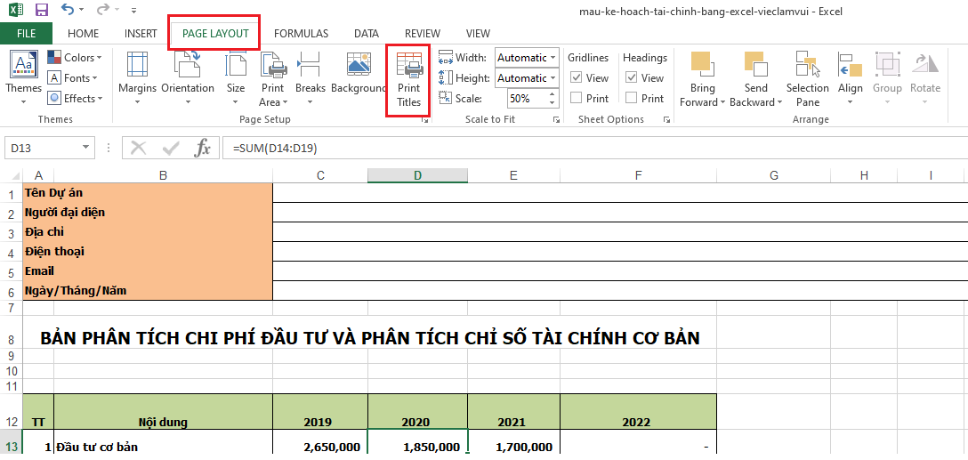 Hướng dẫn lặp lại tiêu đề trong Excel tiện lợi, bạn nên lưu ngay!
