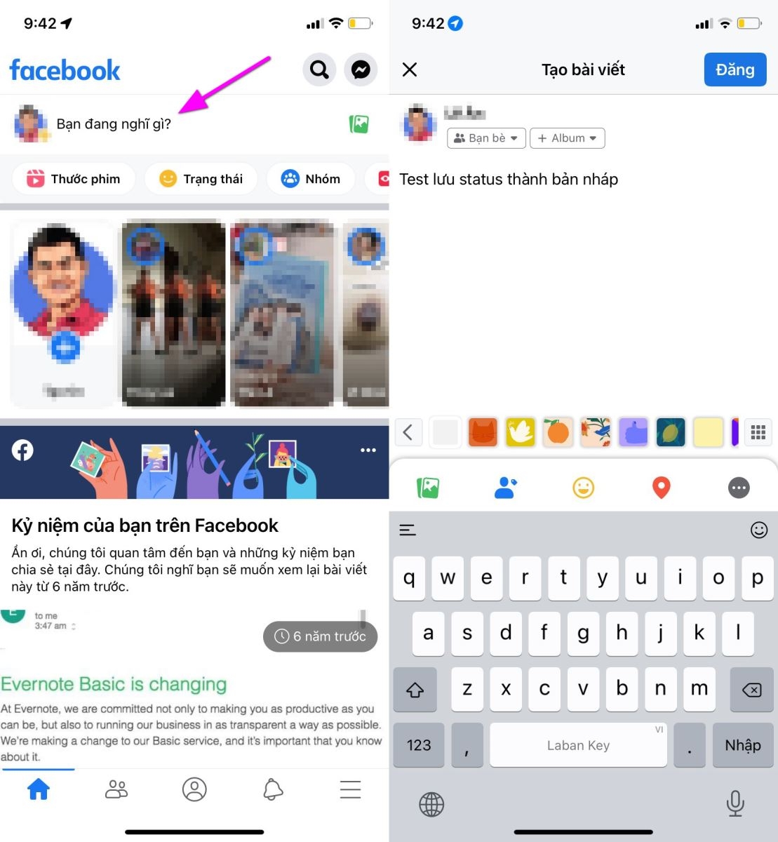 Cách lưu status Facebook thành bản nháp trên iPhone - Ảnh 3