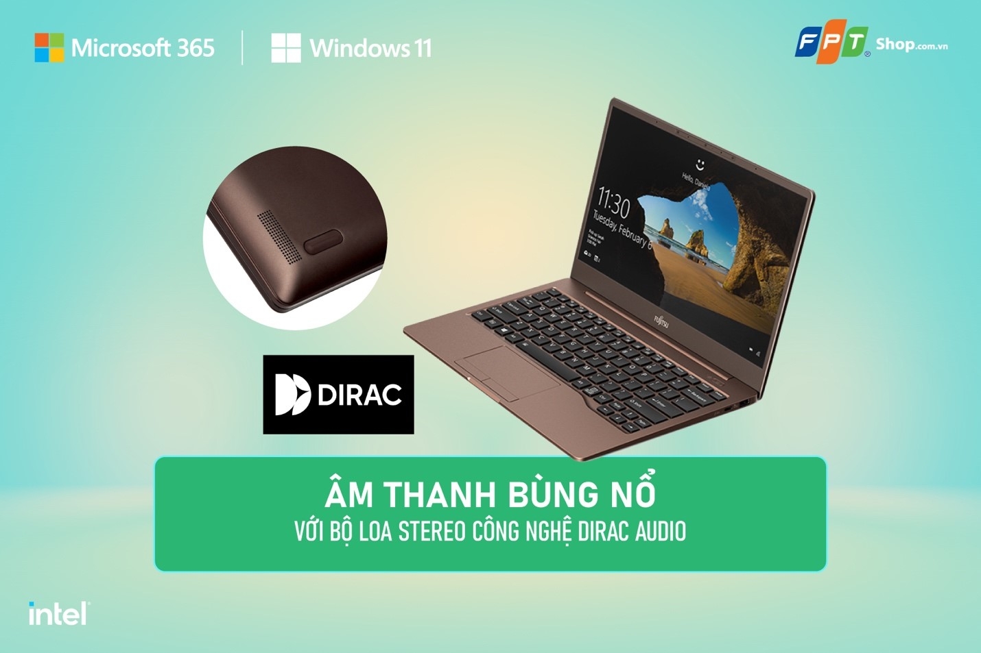 Âm thanh bùng nổ với bộ loa stereo công nghệ Dirac Audio