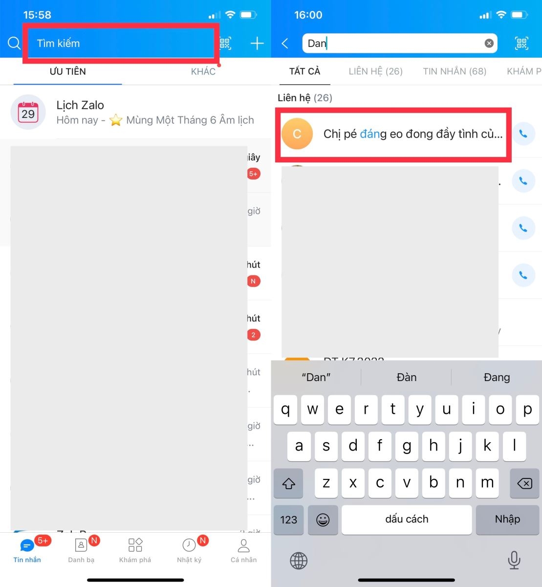 Cách mở lại tin nhắn ẩn trên Zalo khi quên mật khẩu 1