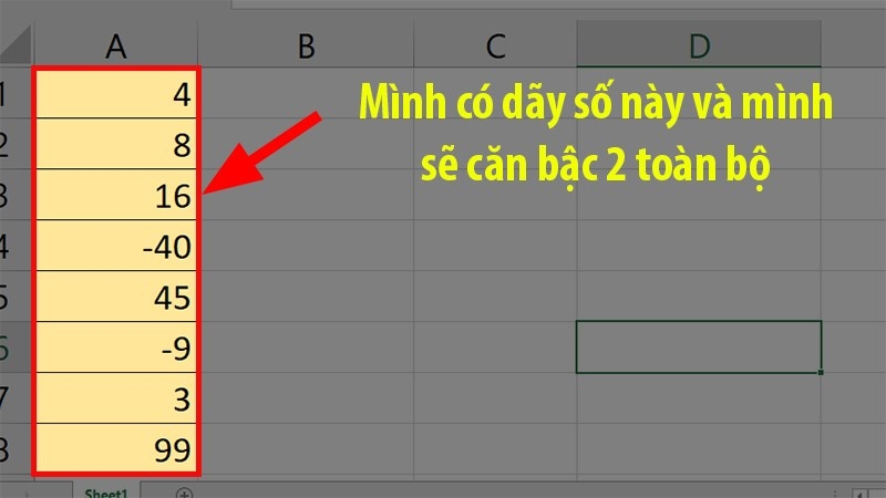 Làm thế nào để tính căn bậc 2 trong Excel? 2