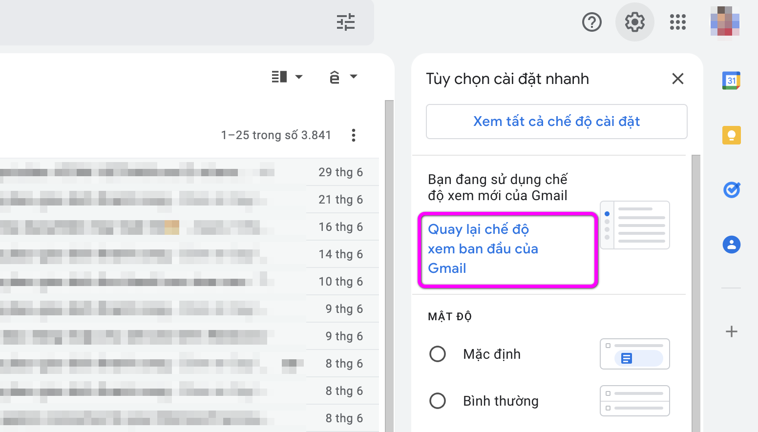 Cách quay về giao diện Gmail cũ 2022 - Ảnh 2
