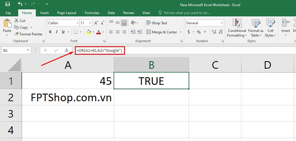 Hàm OR trong Excel - Ảnh 03 Hàm OR trong Excel - Ảnh 03